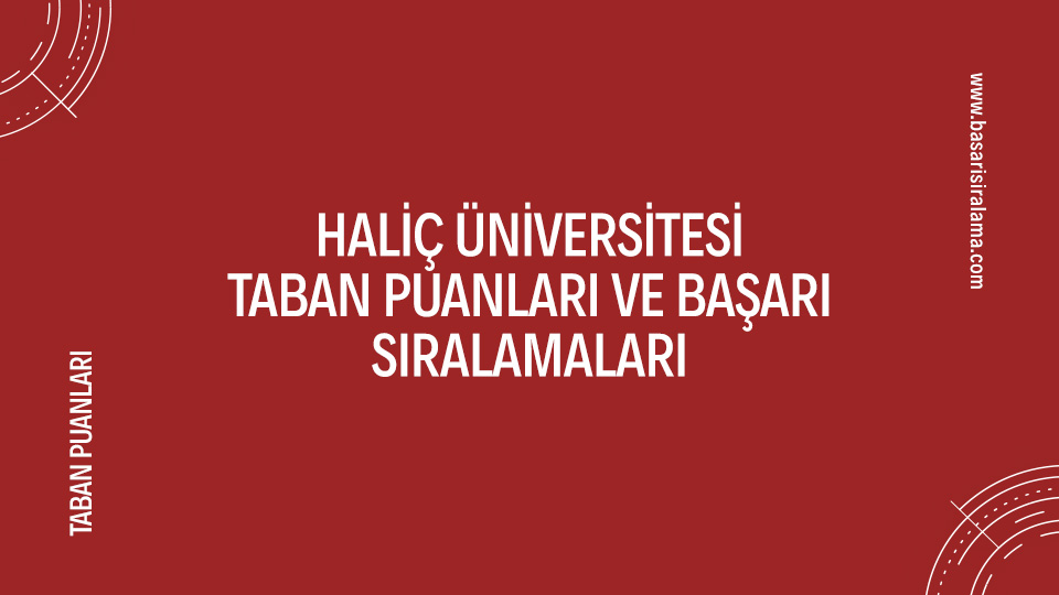 Haliç Üniversitesi Taban Puanları ve Başarı Sıralamaları