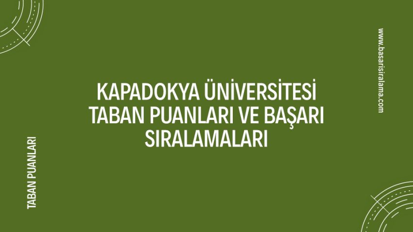 Kapadokya Üniversitesi Taban Puanları