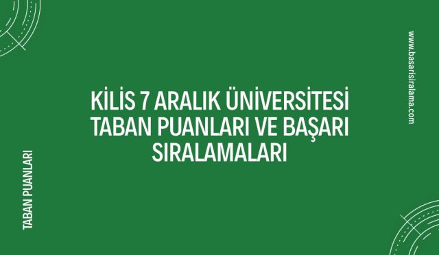 kilis-7-aralik-universitesi-taban-puanlari